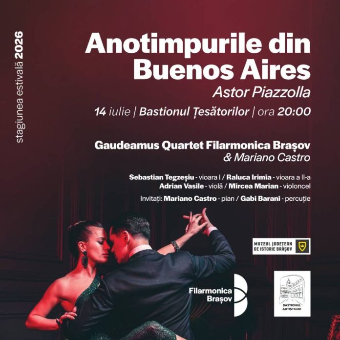 Recital Estival al Filarmonicii Brașov, dedicat tangoului argentinian