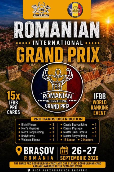 Brașovul, capitala fitness-ului și culturismului: Cupa României va avea loc la Teatrul „Sică Alexandrescu”
