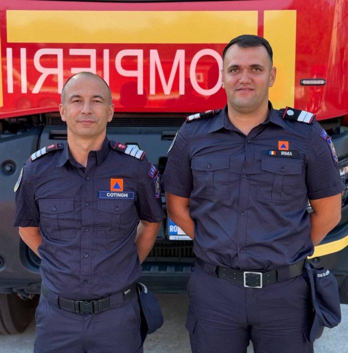 Doi pompieri din Brașov participă la misiunea europeană de stingere a incendiilor de pădure din Grecia