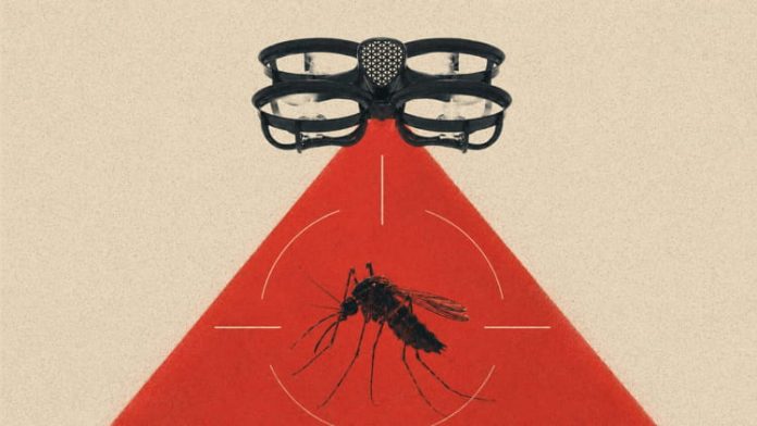 Războiul din aer: Micro-dronele cu inteligență artificială care vânează și doboară țânțarii din zbor