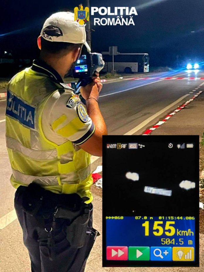 Șofer depistat cu 155 km/h în Brașov, într-o zonă cu limită de 50 km/h