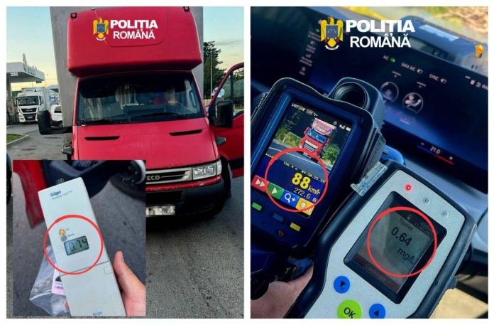 Șoferi prinși băuți la volan: unul avea 1,66 g/l alcool în sânge și interdicție de a conduce, altul folosea cartela altcuiva