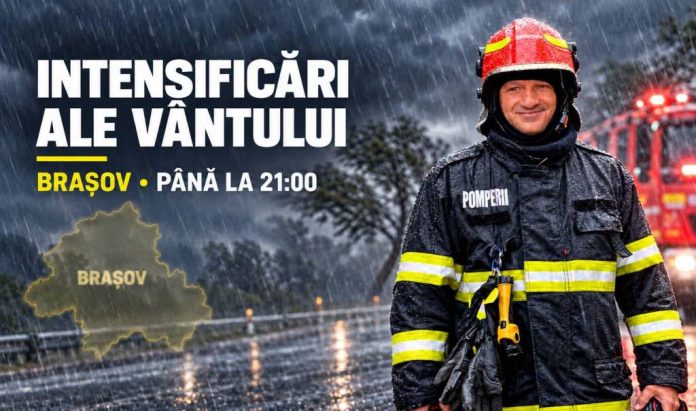 Cod Galben de vânt puternic în județul Brașov: Recomandările ISU pentru populație