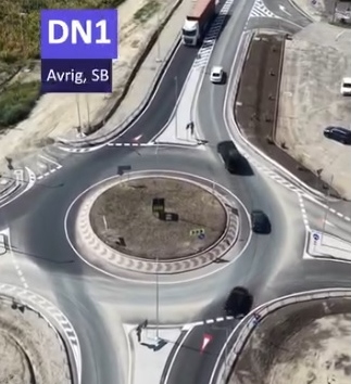 Intersecția DN1 cu DJ 105G, din zona Avrig, a fost transformată în sens giratoriu (VIDEO)