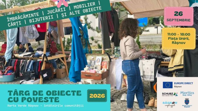 „Târg de obiecte cu poveste”, pe 26 septembrie, în Piața Unirii din Râșnov