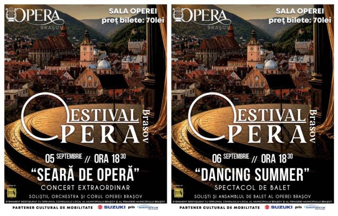 Opera Brașov încheie stagiunea estivală cu două spectacole: „Seară de Operă” și „Dancing Summer”
