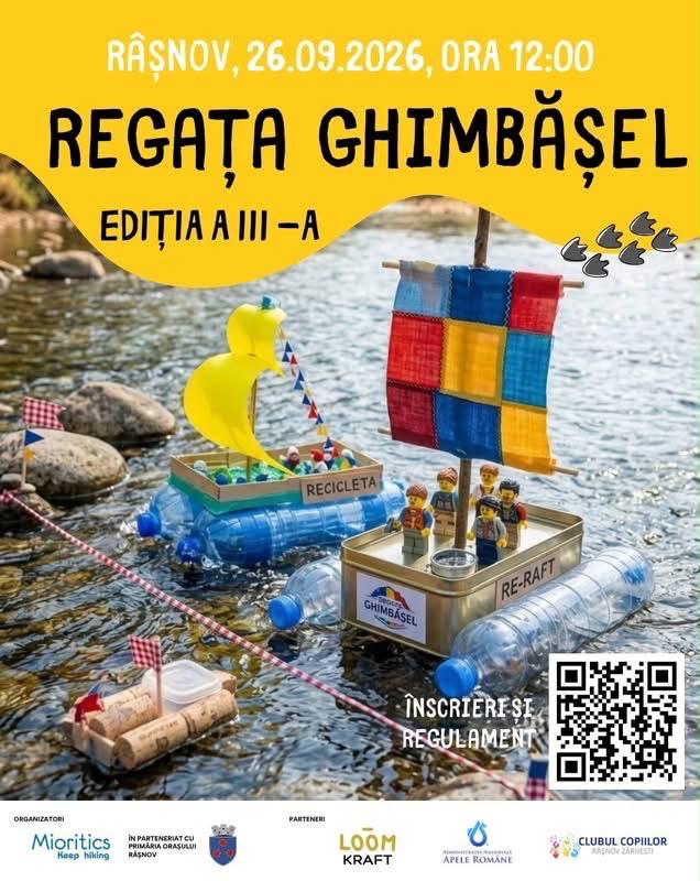 „Regața Ghimbășel” 2026: Cursă de bărcuțe confecționate manual, sâmbătă, la Râșnov
