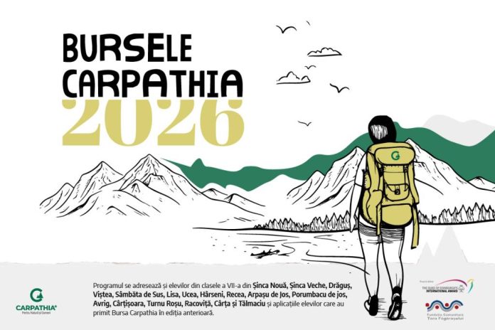 Burse Carpathia 2026: 25 de elevi din Țara Făgărașului pot primi câte 3.000 de lei