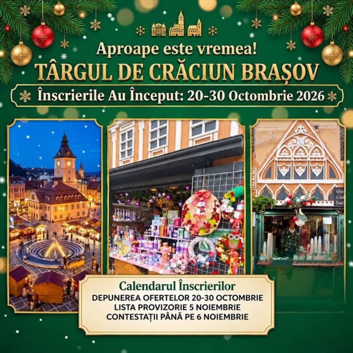 Au început înscrierile pentru Târgul de Crăciun din Brașov