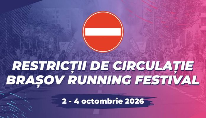 Restricții de trafic în Brașov, între 2-4 octombrie, pentru Brașov Running Festival