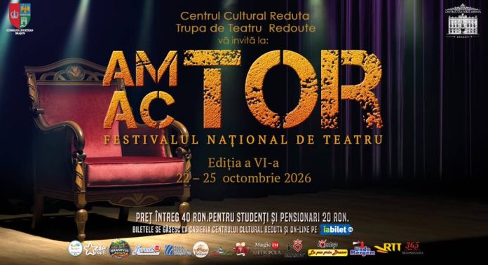 Festivalul Național de Teatru AM-ACTOR revine la Brașov, între 22 și 25 octombrie