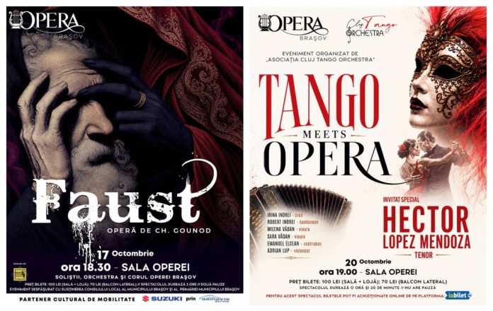 „Faust” și „Tango Meets Opera”, pe scena Operei Brașov