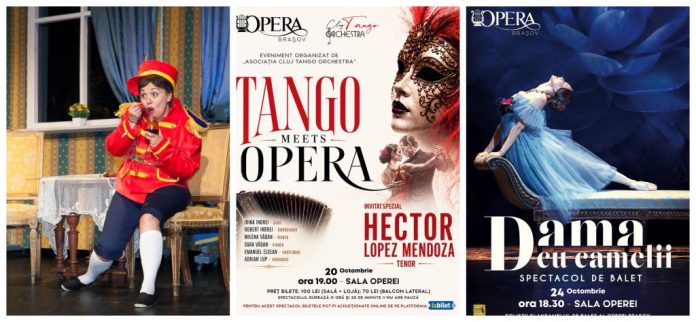 „Aventuri cu Domnul Goe”, „Tango Meets Opera” și baletul „Dama cu camelii”, la Opera Brașov
