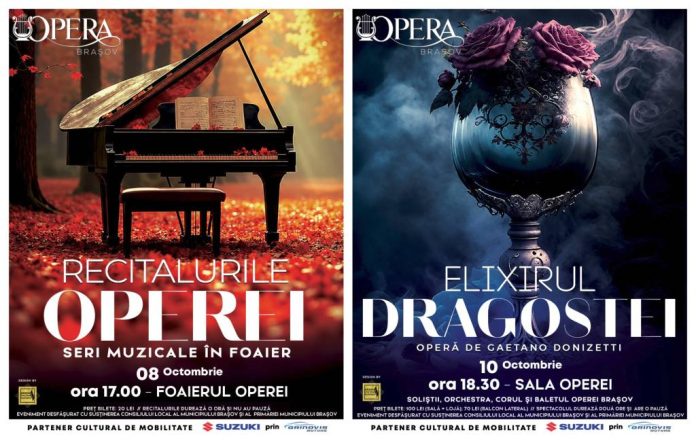 Recital de muzică franceză și „Elixirul dragostei”, la Opera Brașov