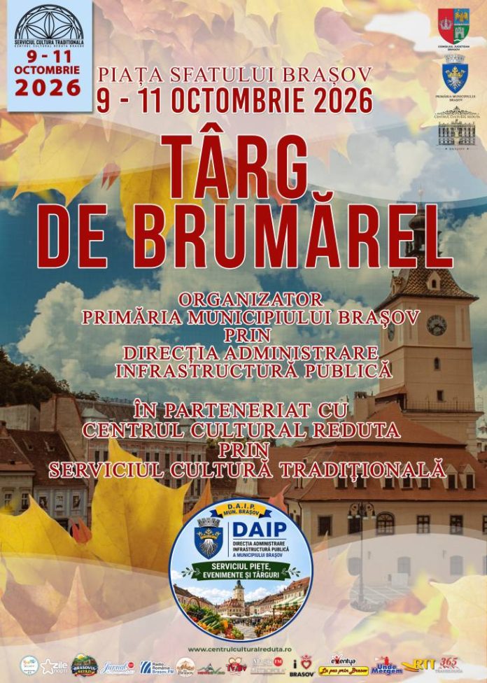 Târg de Brumărel, în Piața Sfatului din Brașov. Peste 70 de meșteri populari, meșteșugari și artizani participă la eveniment