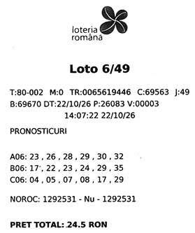 Câștigătorul premiului de peste 3,32 milioane de euro la Loto 6/49 și-a ridicat banii